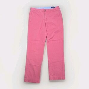 Polo Ralph Lauren Mens Nantucket Red Cotton Twill Stretch Slim Fit Pants 32x30